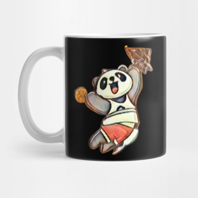 panda playing basketball by PatBelDesign